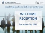 Israel Organizational Behavior Conference 2011