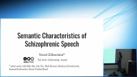 Semantic Characteristics of Schizophrenic Speech