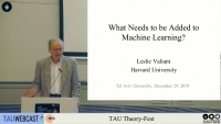 What Needs to be Added to Machine Learning?